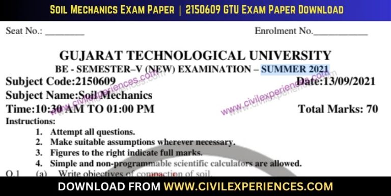 Gtu Soil Mechanics 13 September 2021 2150609