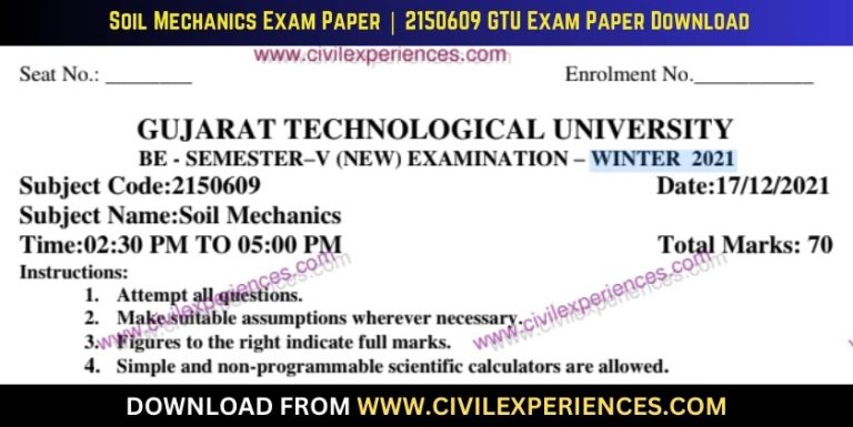 Gtu Soil Mechanics 17 December 2021 2150609