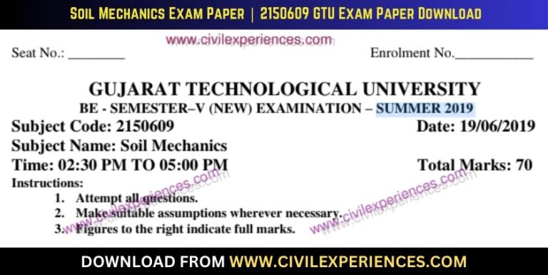 Gtu Soil Mechanics 19 June 2019 2150609