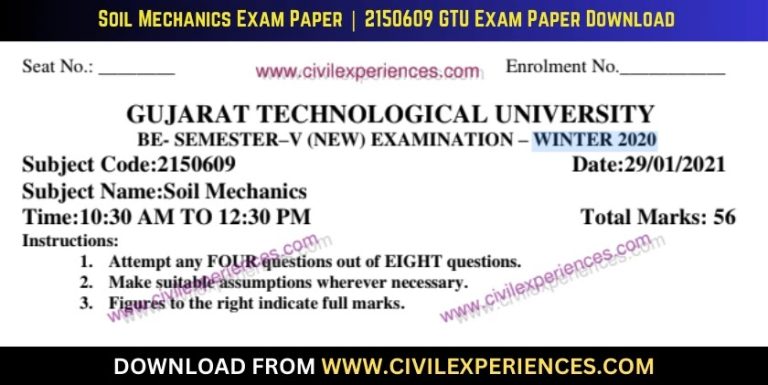 Gtu Soil Mechanics 29 January 2021 2150609
