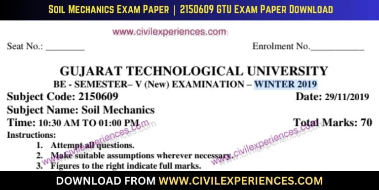 Gtu Soil Mechanics 29 November 2019 2150609