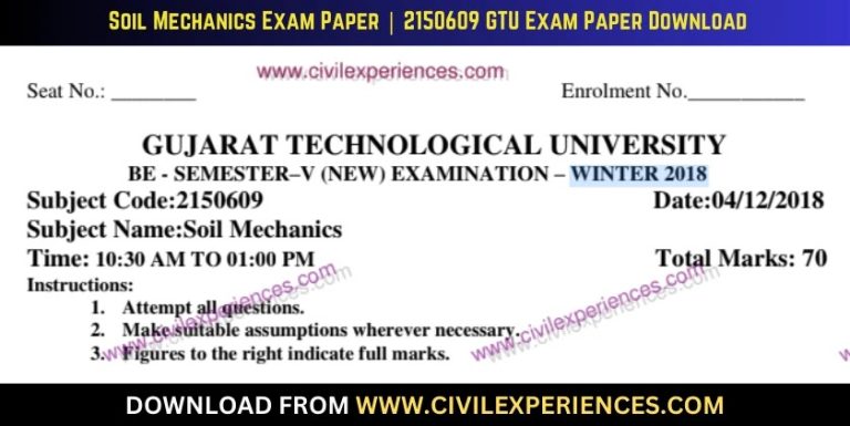 Gtu Soil Mechanics 4 December 2018 2150609