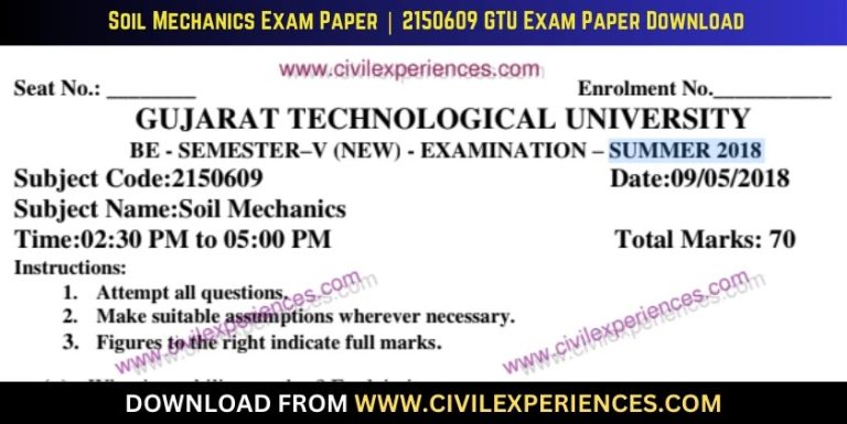 Gtu Soil Mechanics 5 September 2018 2150609