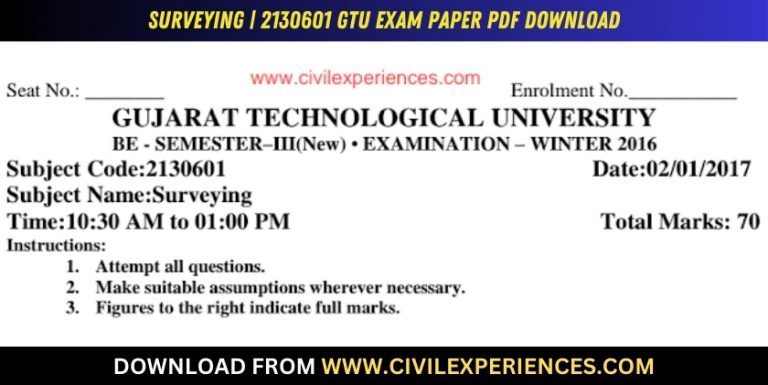 Gtu Surveying 2 January 2017 2130601