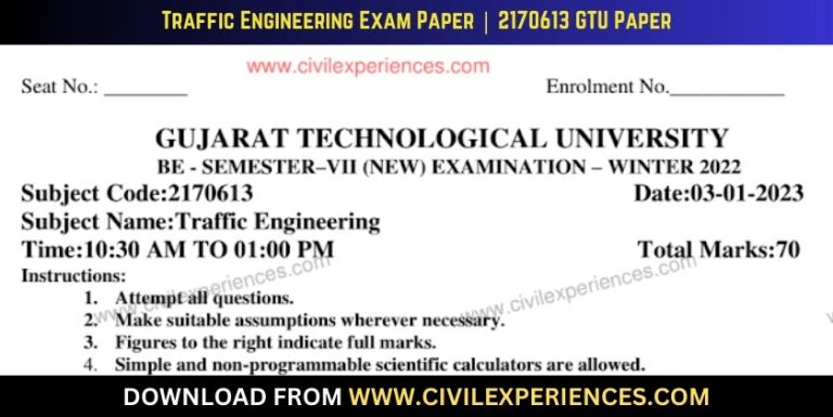 Gtu Traffic Engineering 3 January 2023 2170613