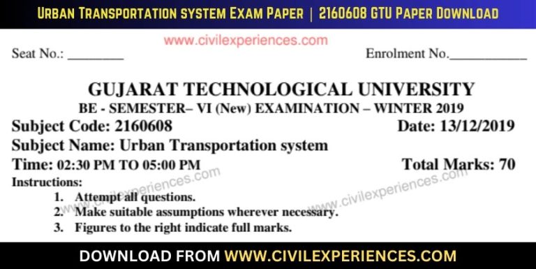 Gtu Urban Transportation System 13 December 2019 2160608