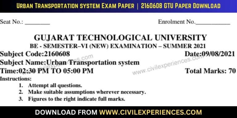 Gtu Urban Transportation System 9 August 2021 2160608